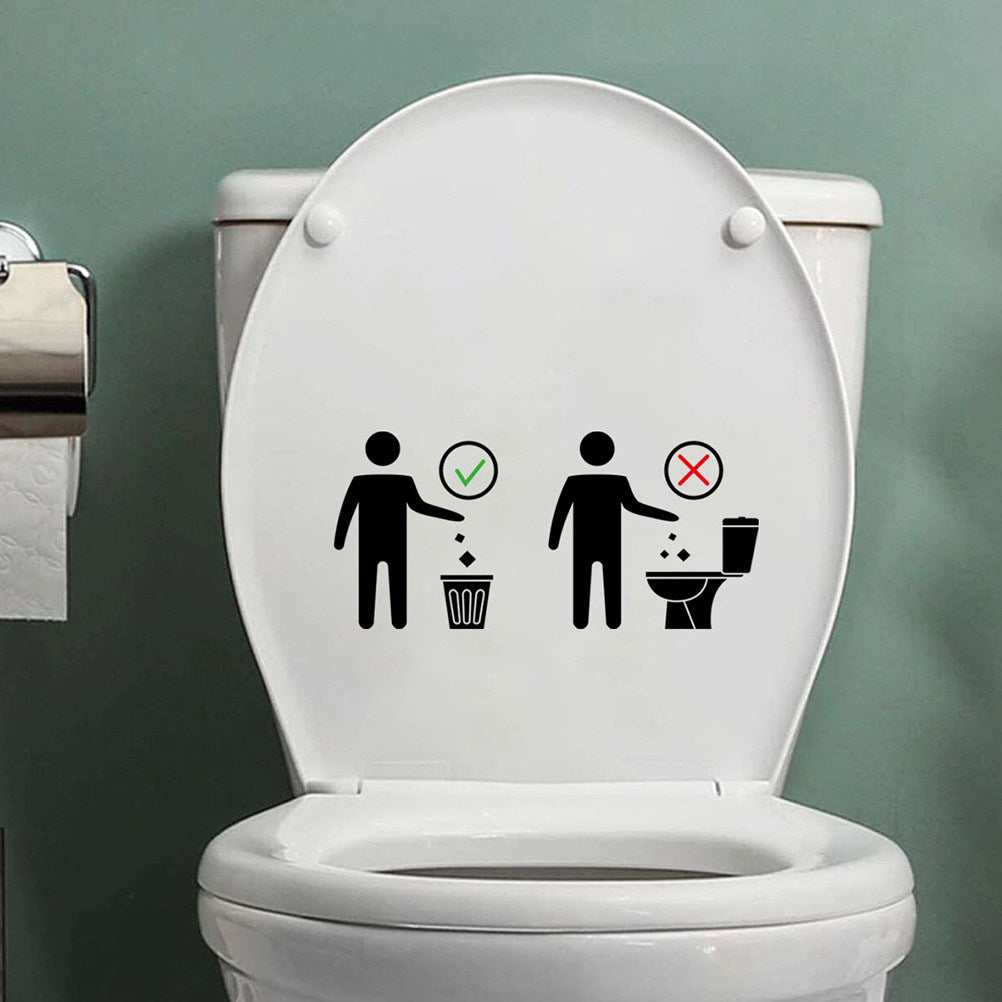 Waste Disposal Instruction Toilet Sticker