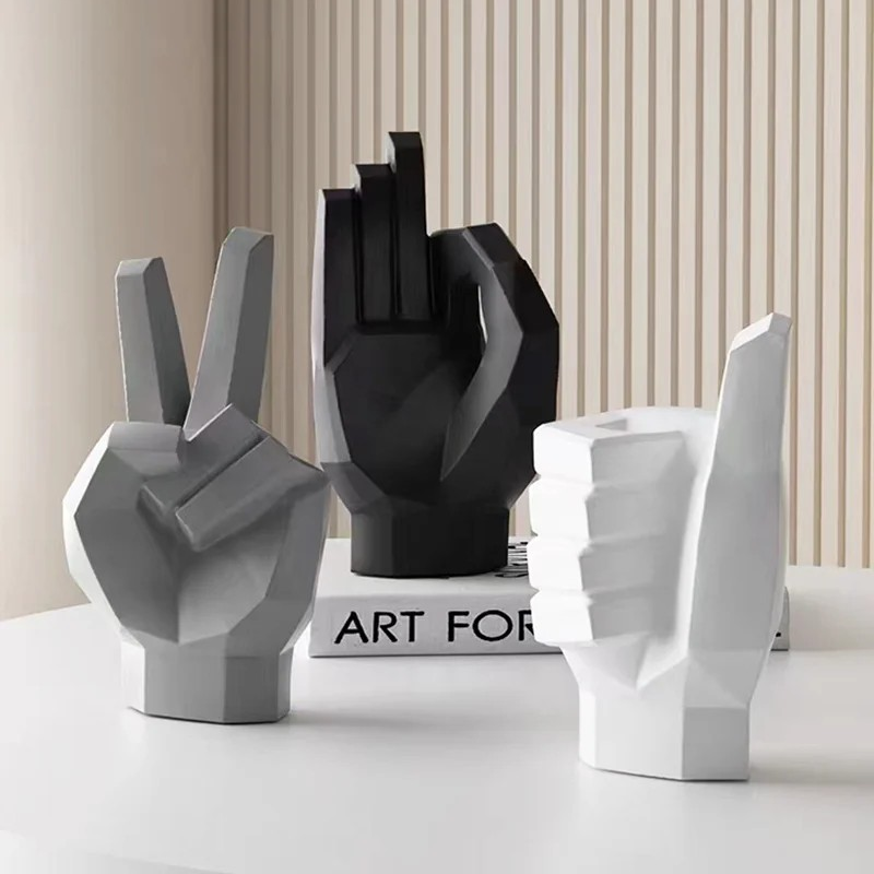 Modern Geometric Hand Sculpture