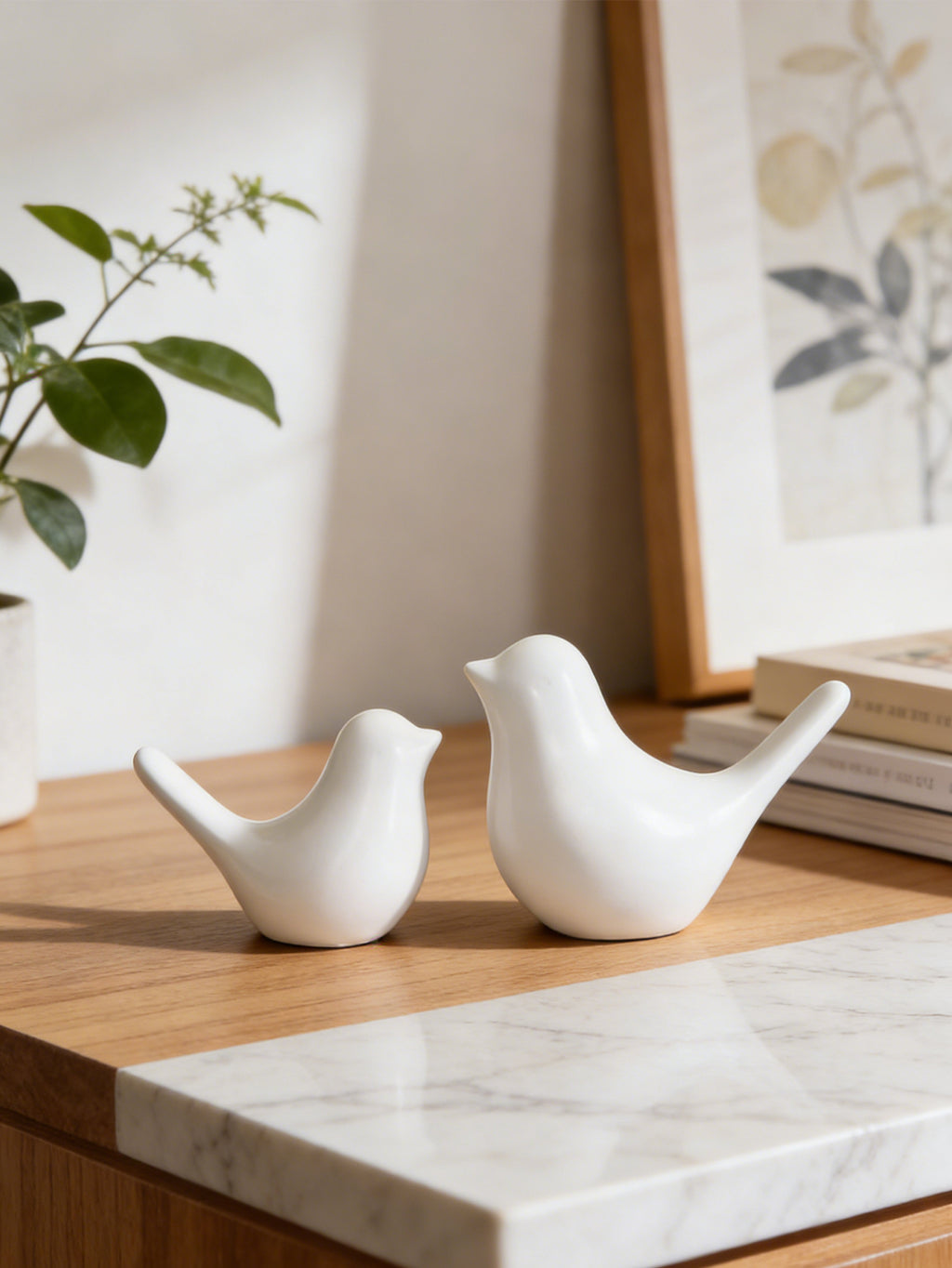 Modern Nordic Bird Sculpture Set