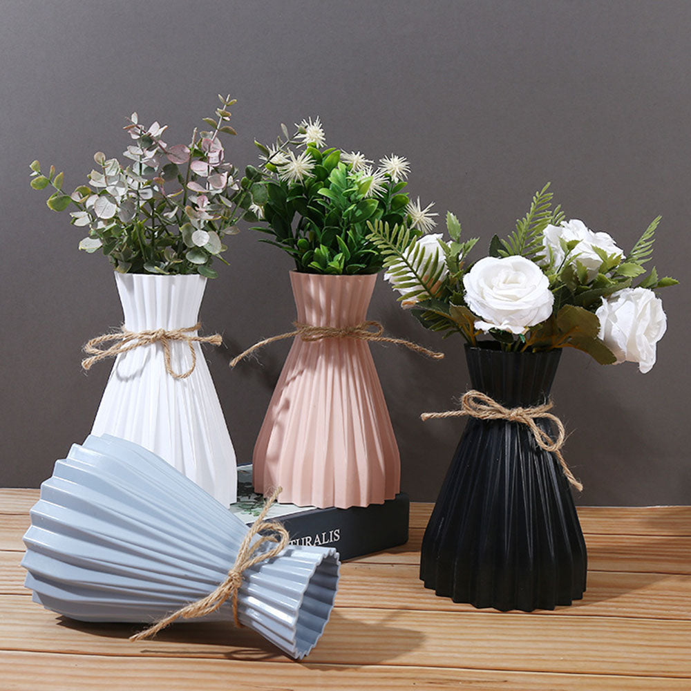 Nordic Pleated Ceramic Vase
