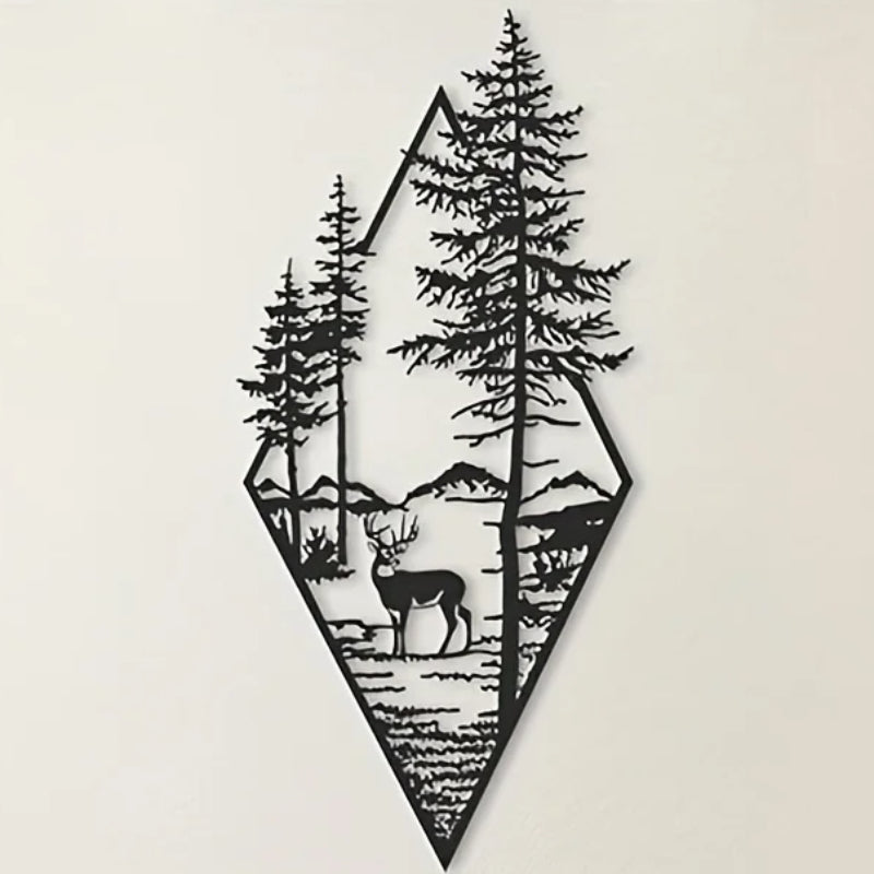 Mountain Forest Wildlife Wall Art