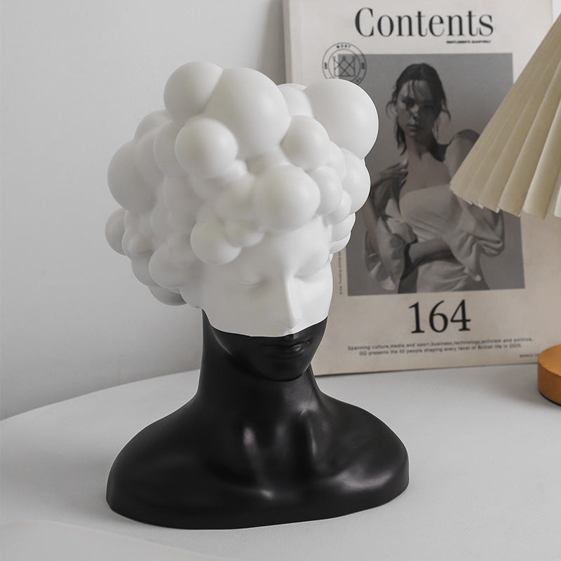 Modern Bubble Head Sculpture