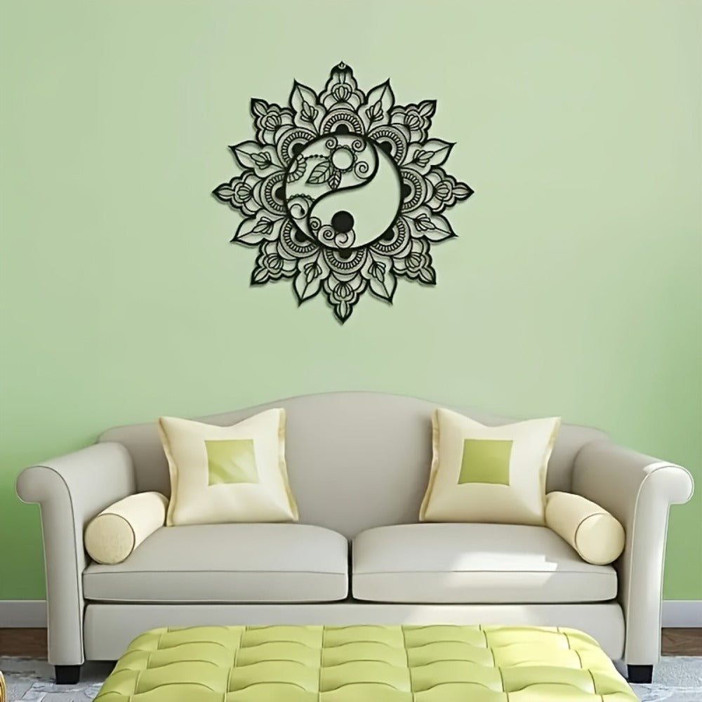 Mandala Yin Yang Metal Wall Art