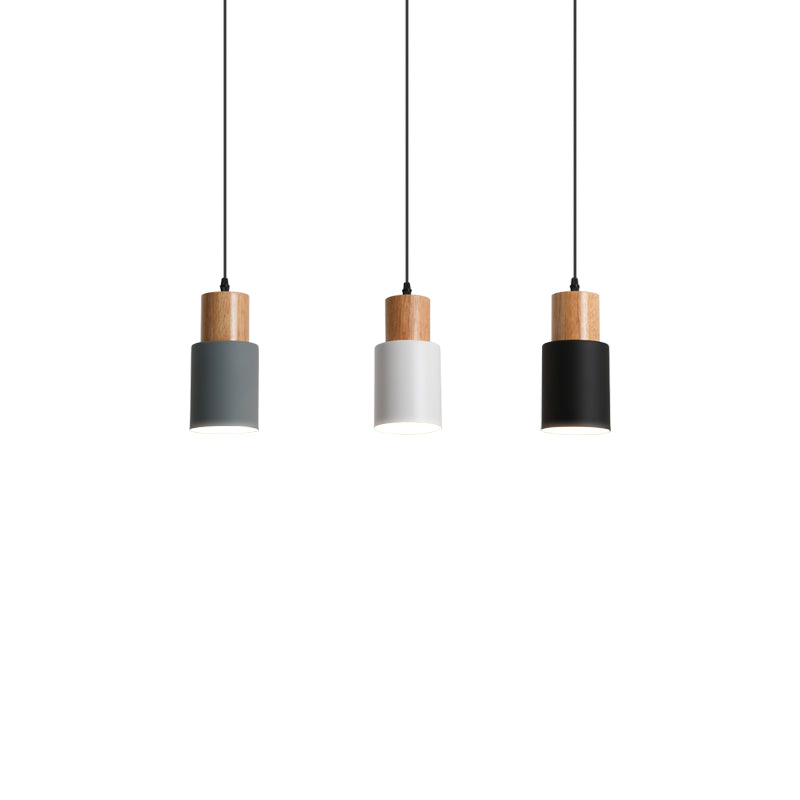 Nordic Concrete Wood LED Pendant Light