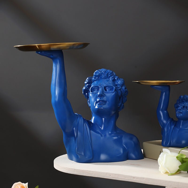 Modern David Butler Tray Statue