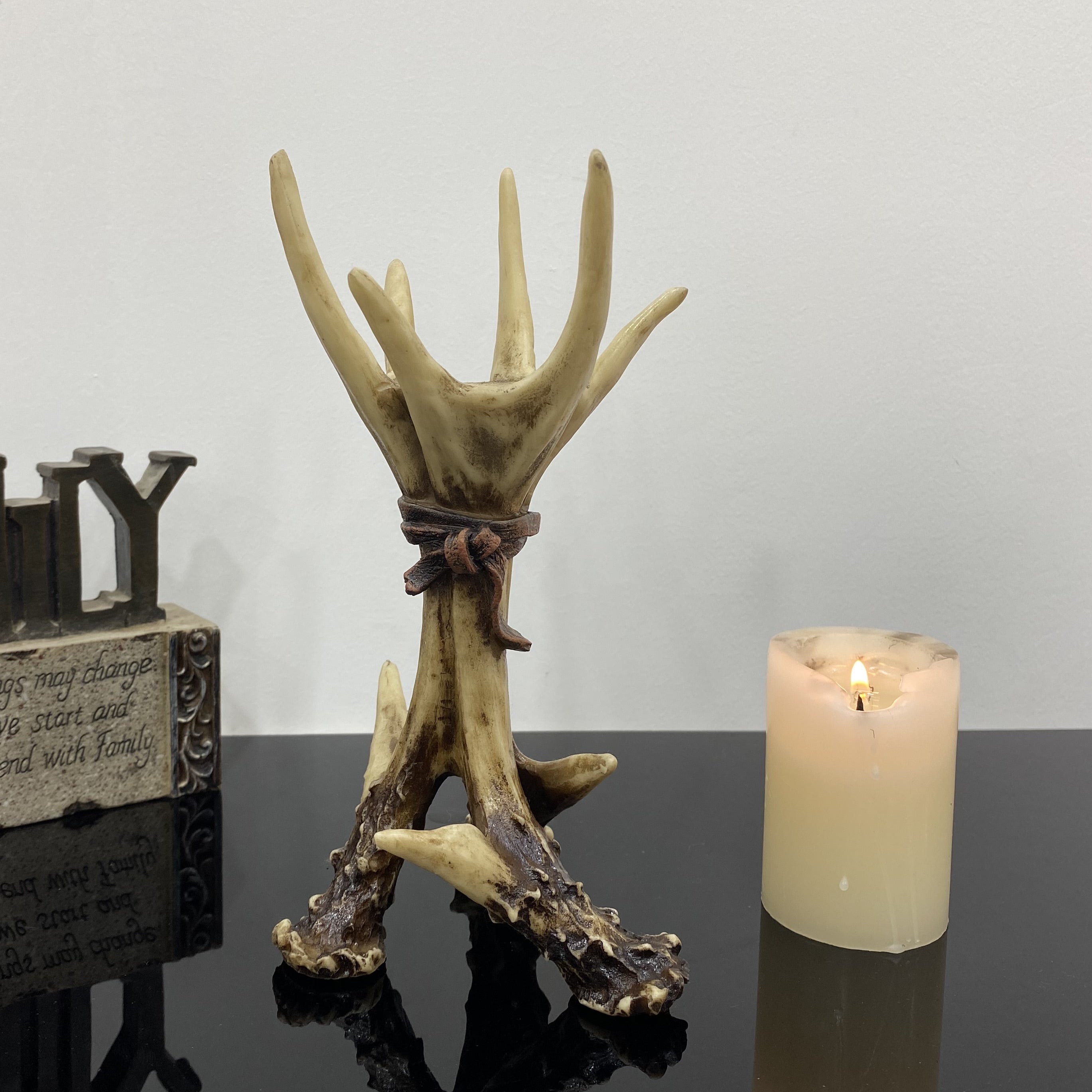 Deer Antlers Candlestick Holder