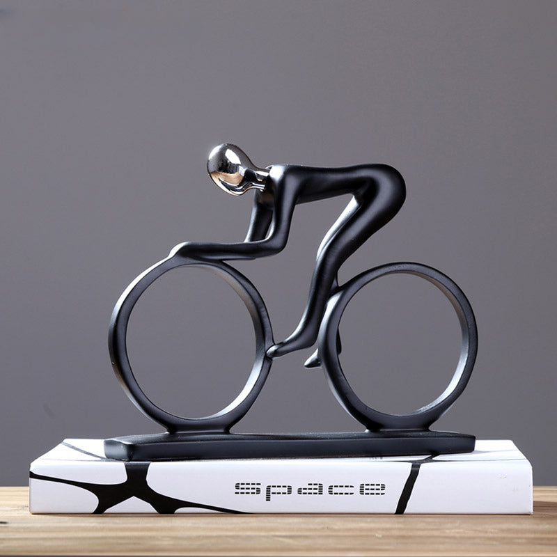 Modern Art Cyclist Couple Statue