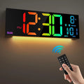 RGB Digital LED Wall Clock with Remote Control