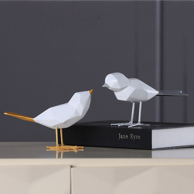 Geometric Nordic Bird Statue