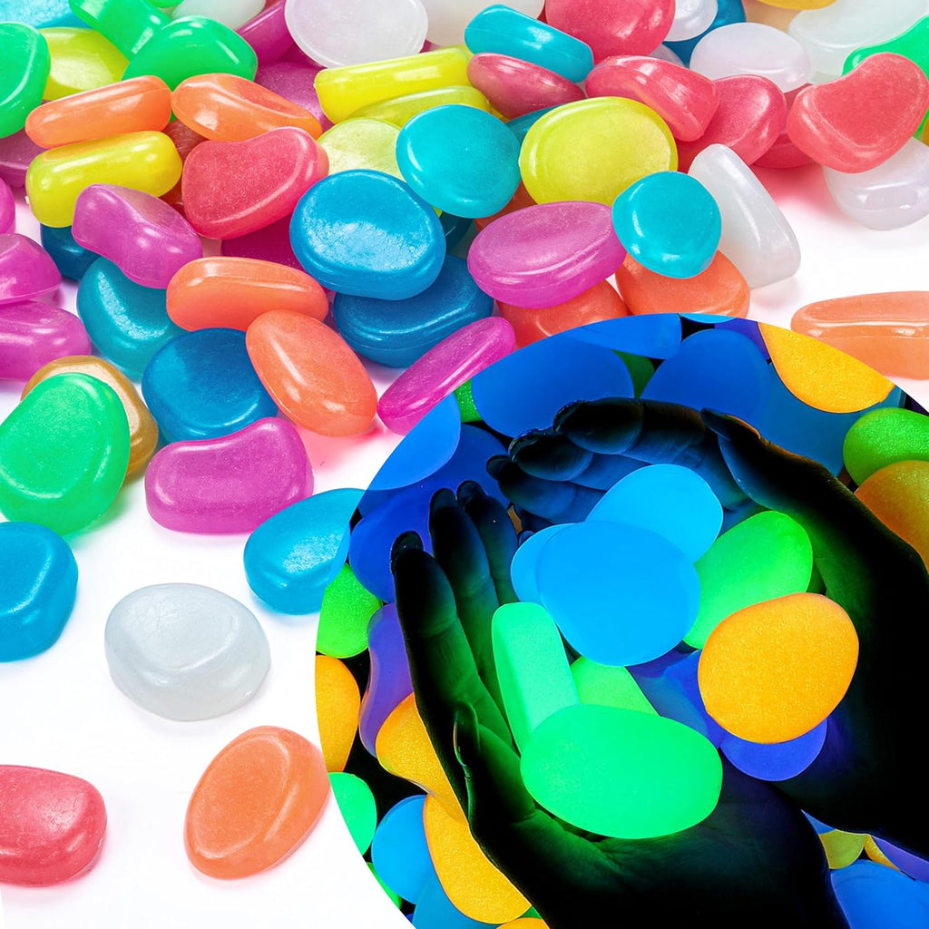 20PCS Large Glow Pebbles Garden Decoration