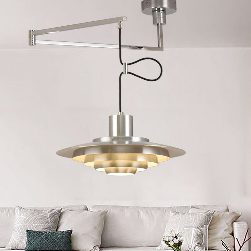 Nordic Layered Chrome LED Pendant Light