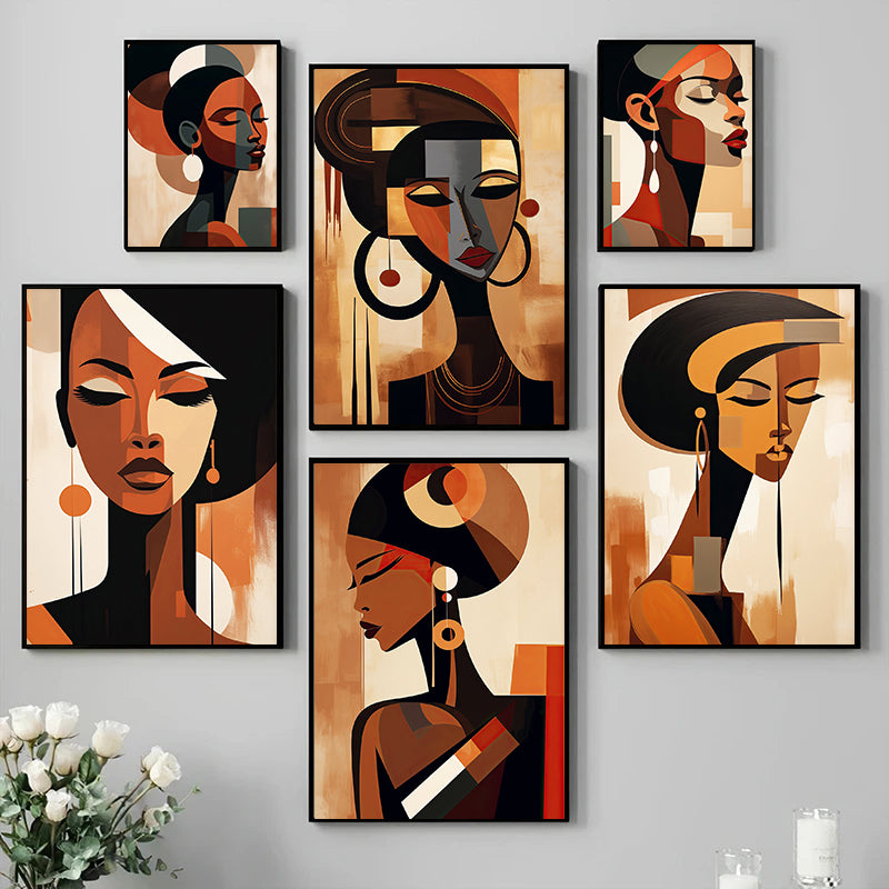 Eclipse Halo African Woman Canvas