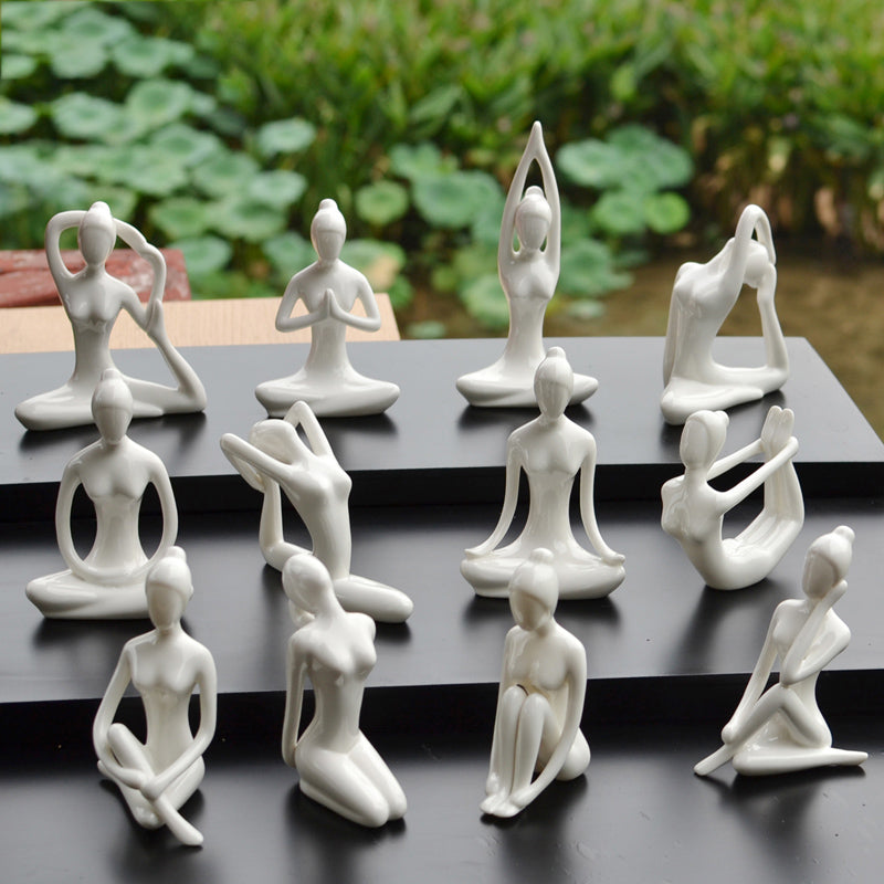 Modern Minimalist Yoga Pose Sculpture