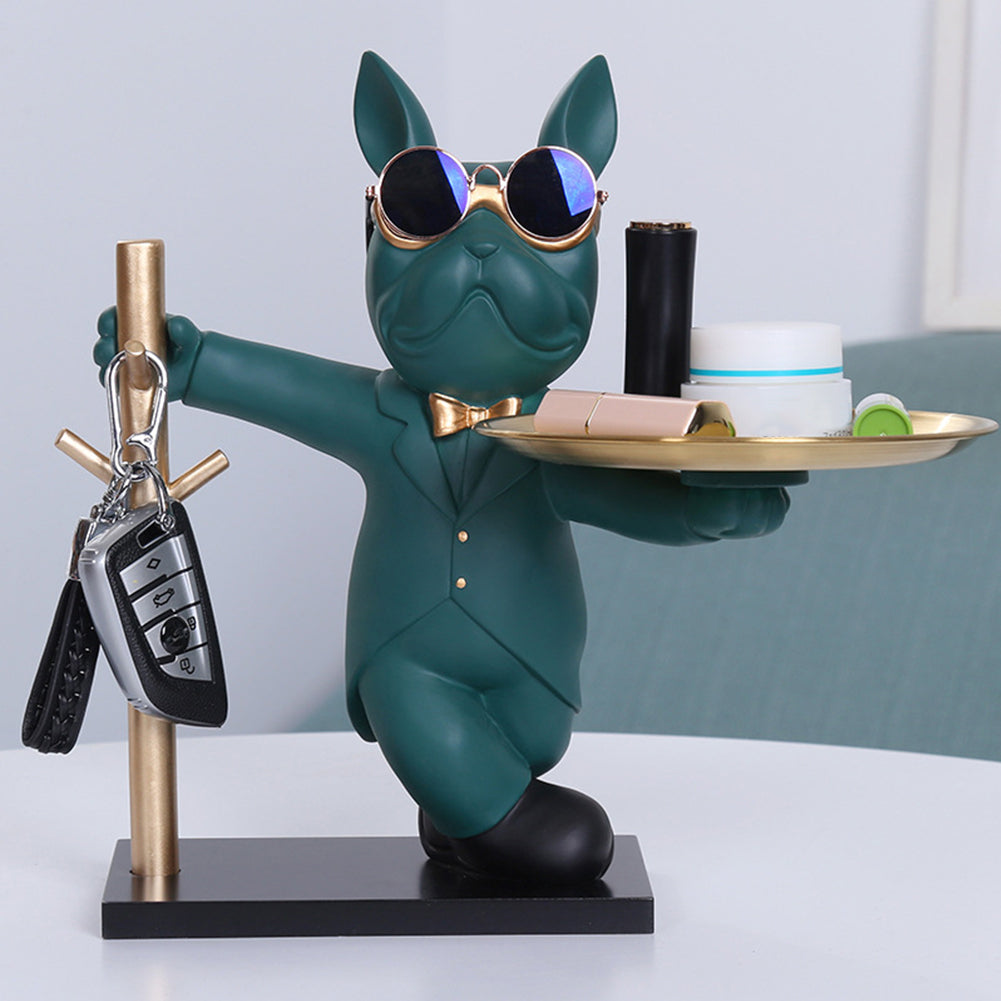 Tuxedo Bulldog Tray Key Holder
