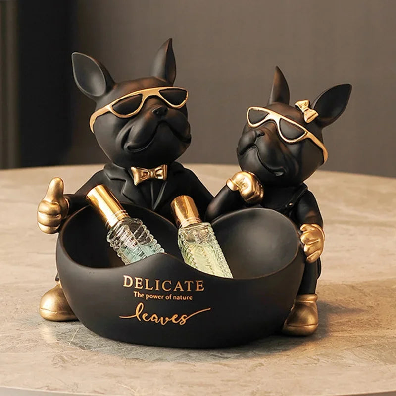 Cool Bulldog Couple Tray