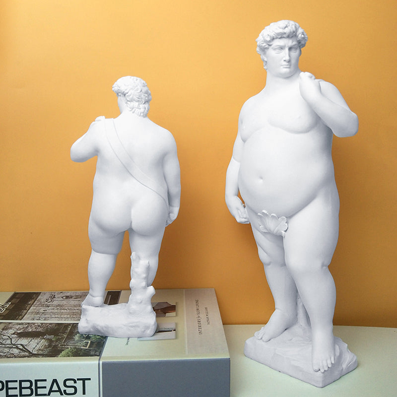 Antique Chubby David Funny Statue