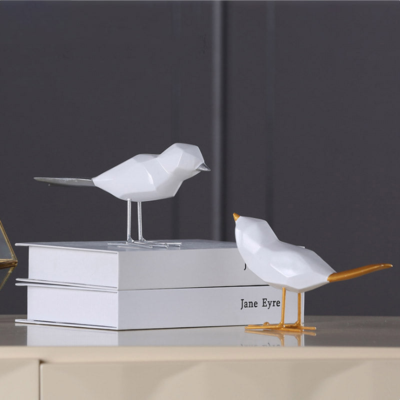 Geometric Nordic Bird Statue