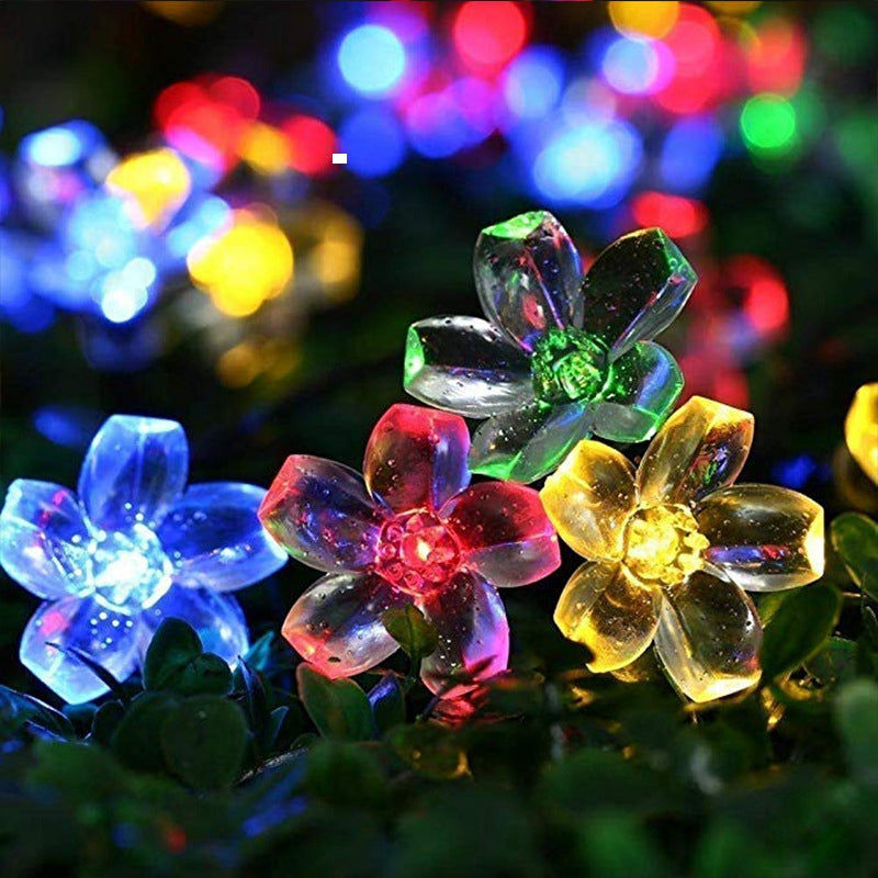 Solar Colorful Flower String Garden Light Decoration