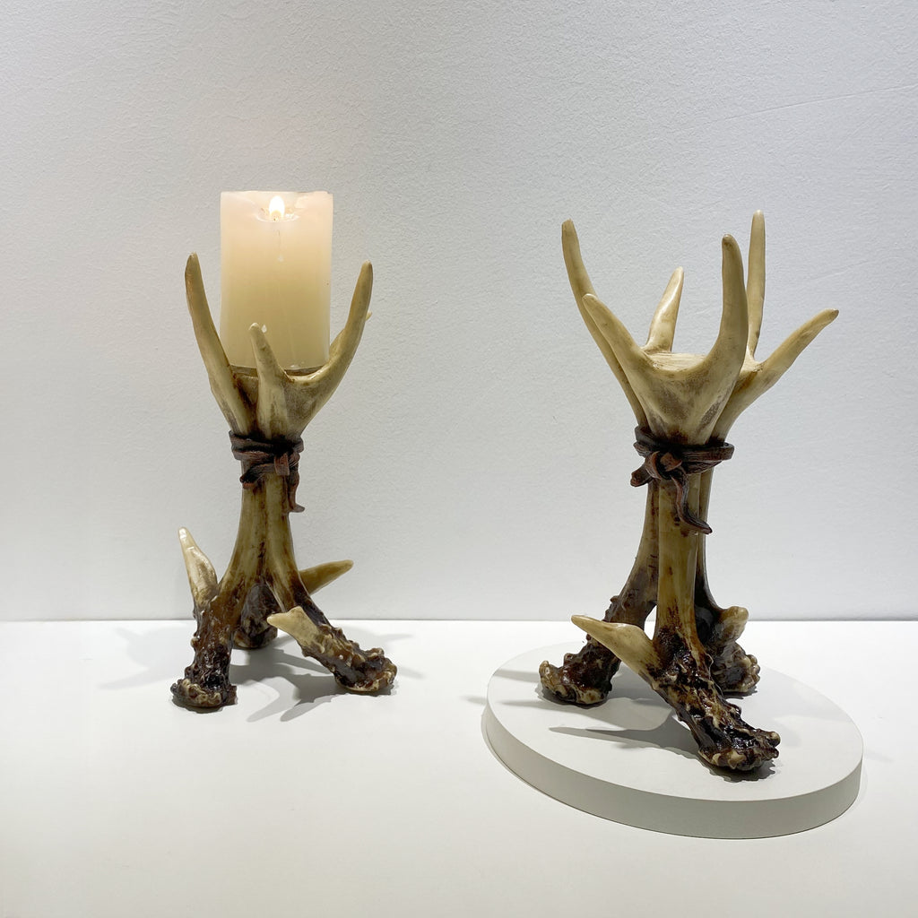 Deer Antlers Candlestick Holder