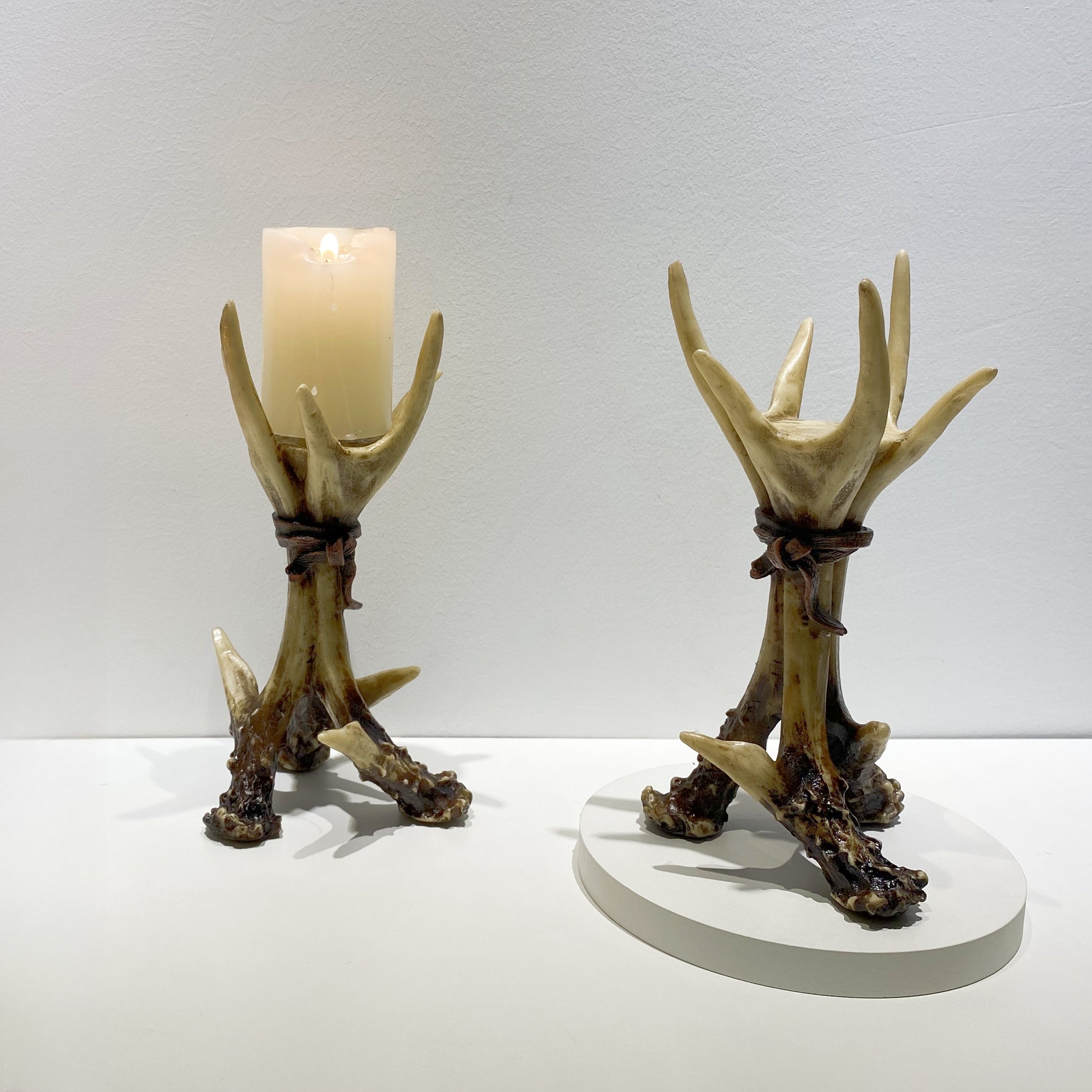 Deer Antlers Candlestick Holder