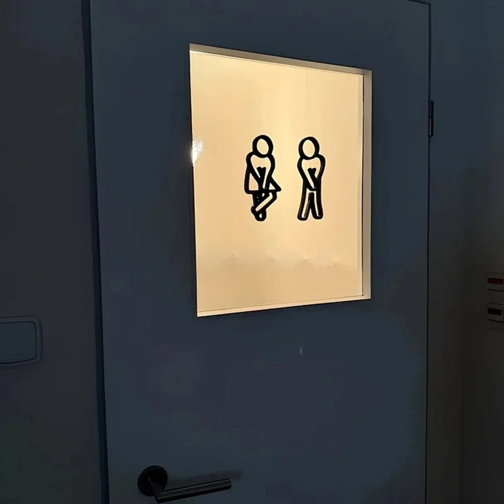 Sculptural Acrylic Toilet Sign Set