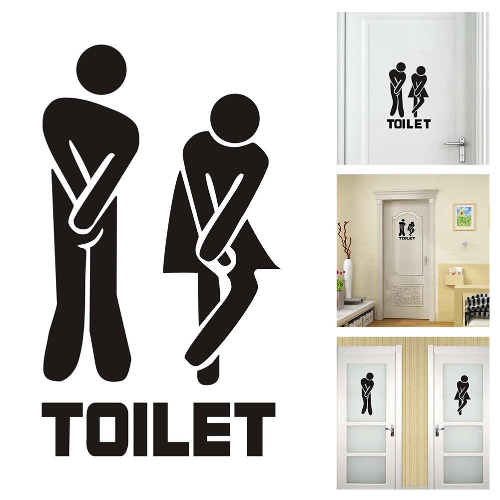 Humorous Toilet Door Sticker