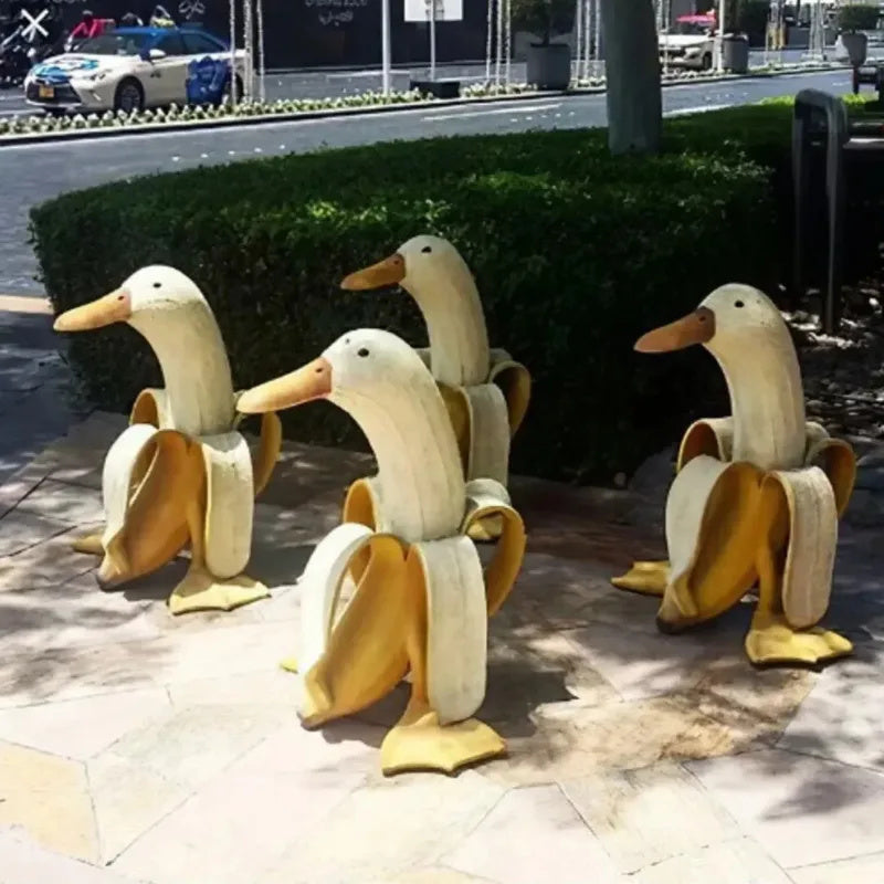 Funny Banana Duck Sculpture