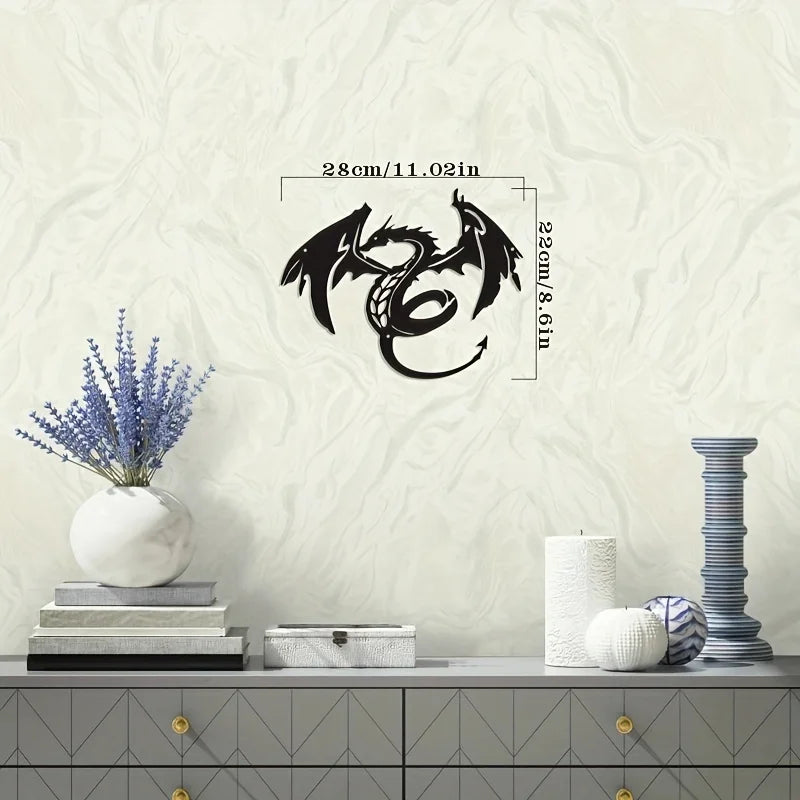 Minimalist Dragon Metal Wall Art