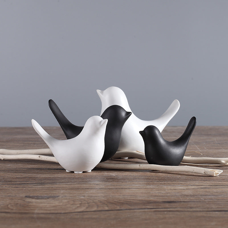 Cute Nordic Bird Family Ceramic