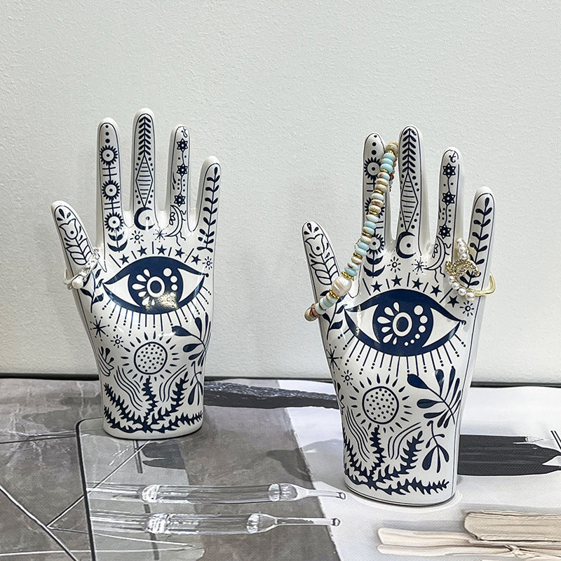 Hamsa Hand Evil Eye Sculpture