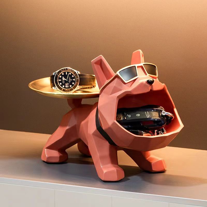 Geometric French Bulldog Butler Tray Sculpture