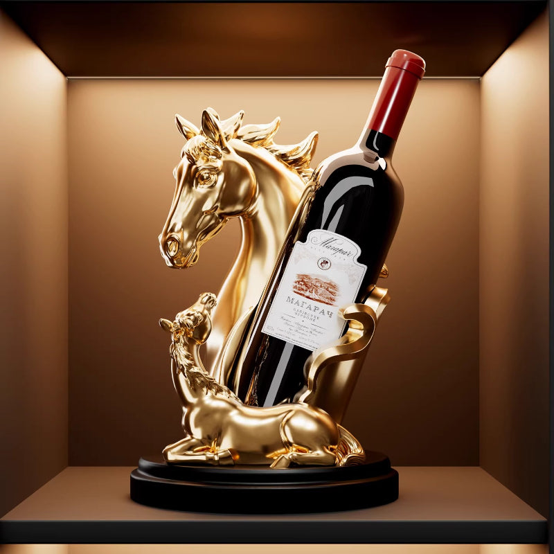 Luxury Horse & Foal Wine Rack