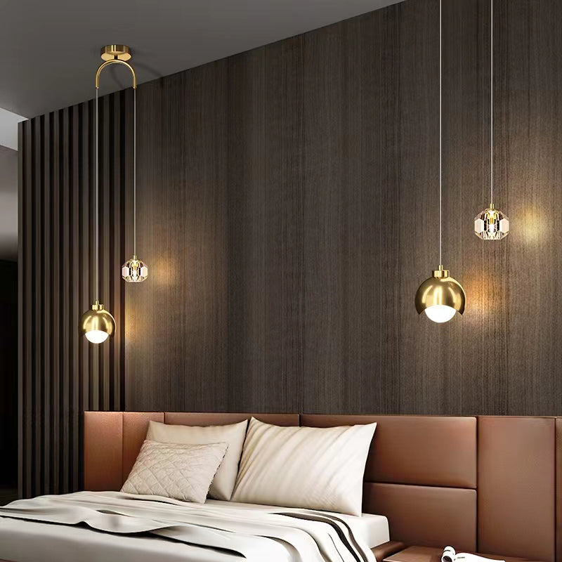 Nordic Crystal Cap LED Pendant Light