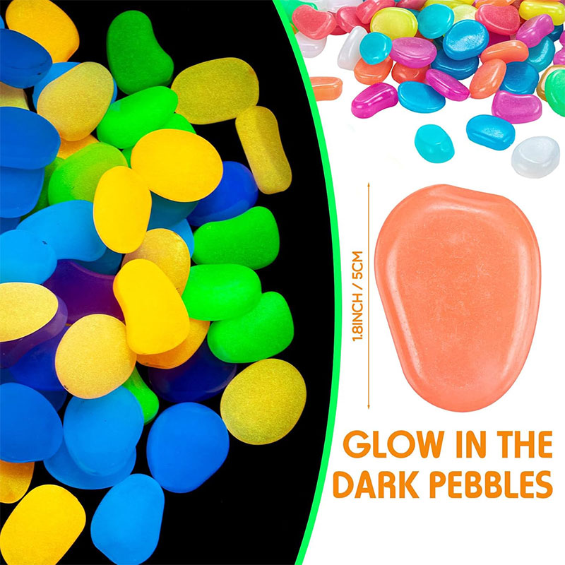 20PCS Large Glow Pebbles Garden Decoration