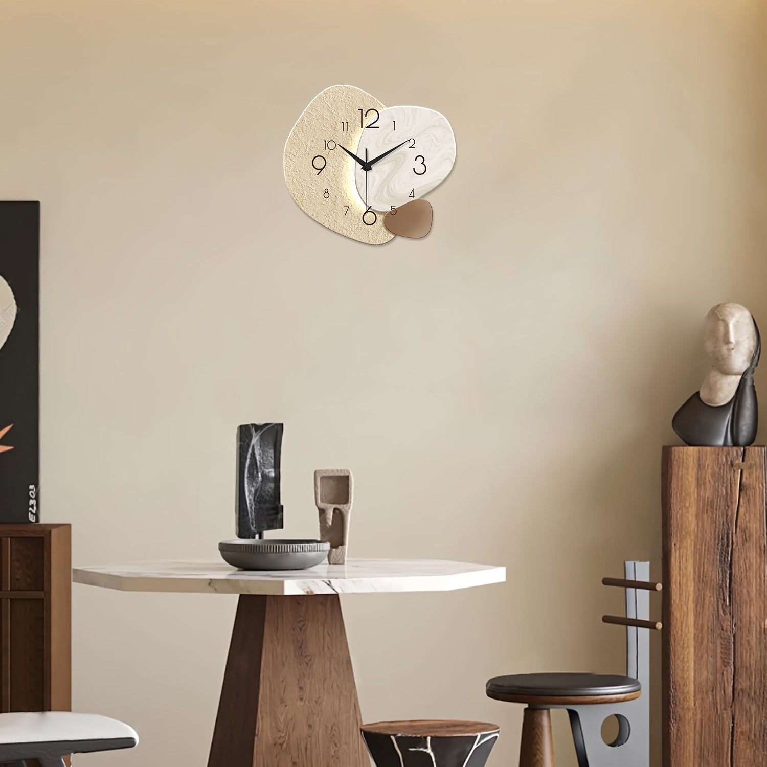 Organic Stone & Marble Wall Clock