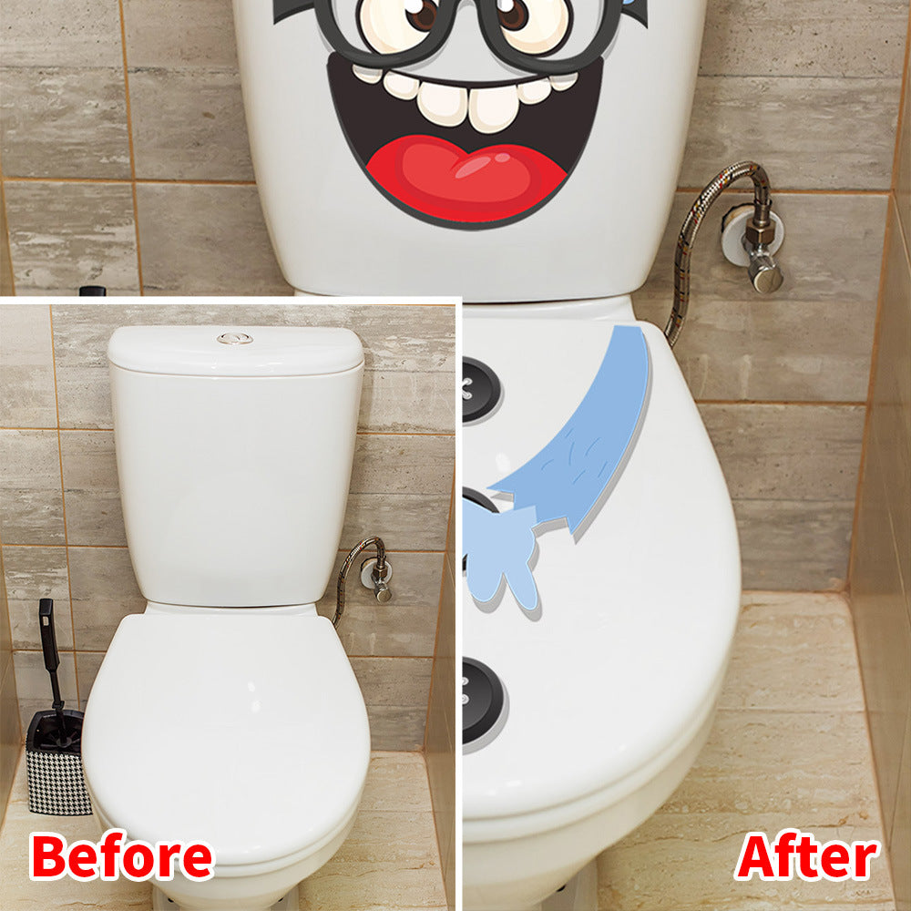 Crazy Face Toilet Makeover Sticker