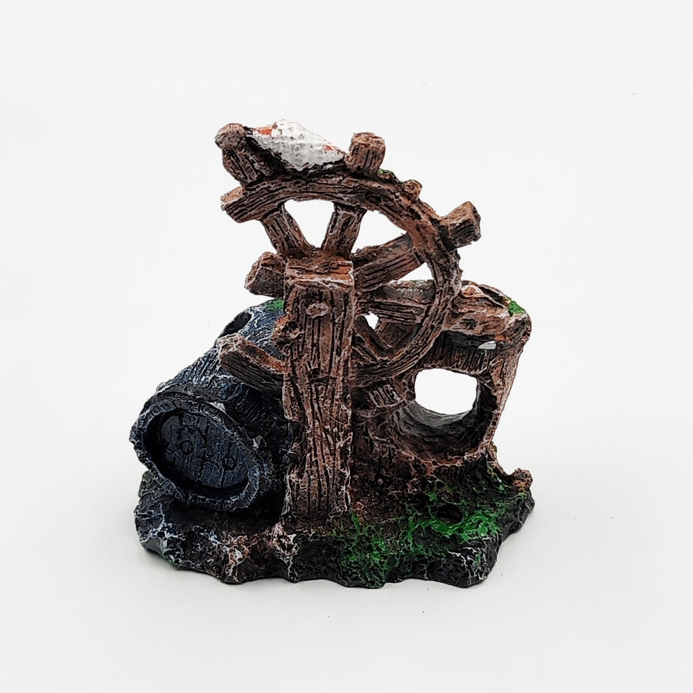 Rustic Watermill Aquarium Ornament
