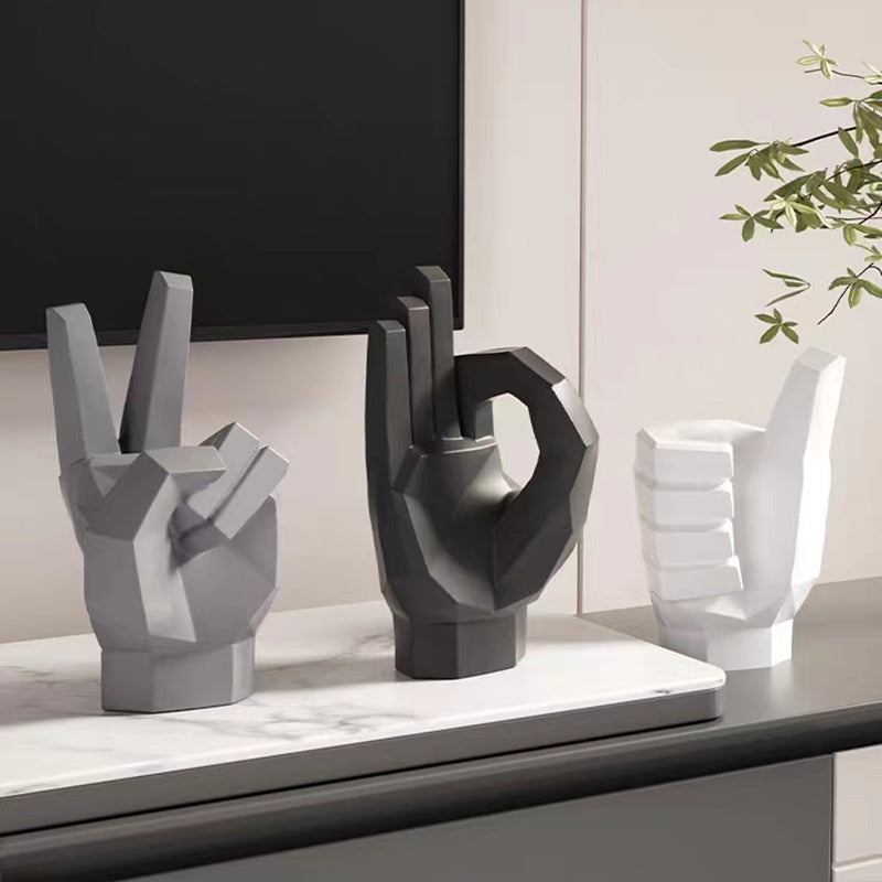 Modern Geometric Hand Sculpture