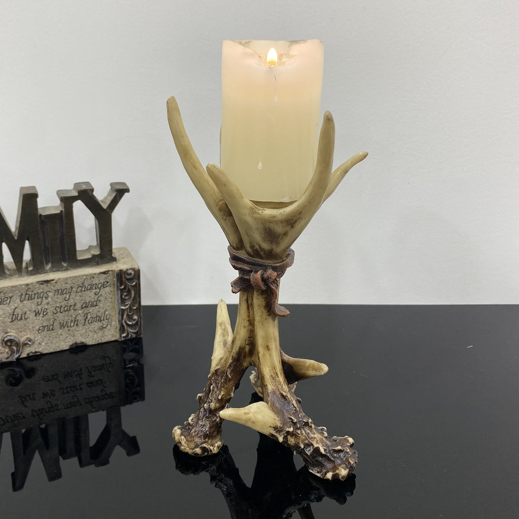 Deer Antlers Candlestick Holder