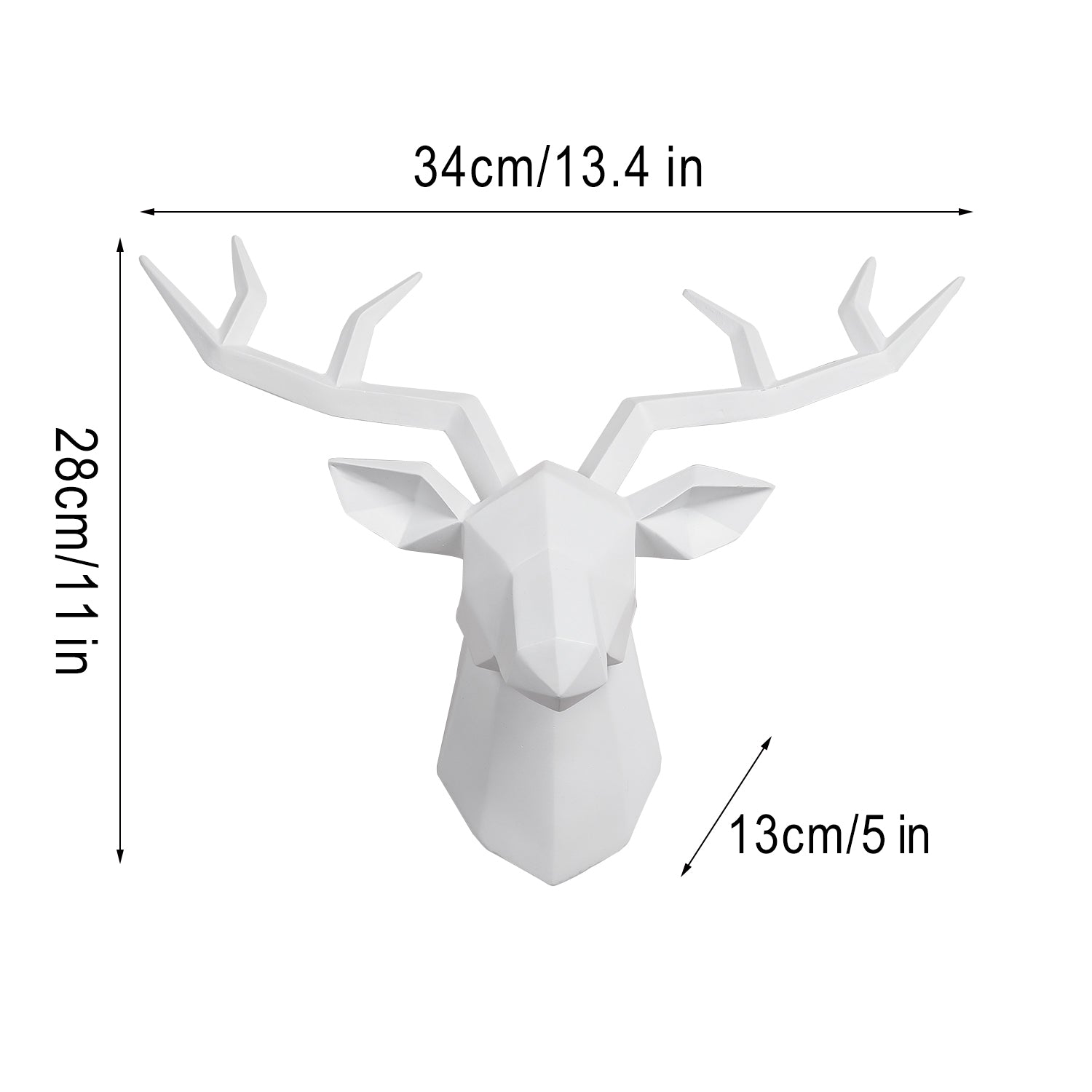 Nordic Geometric Deer Head Wall Sculpture