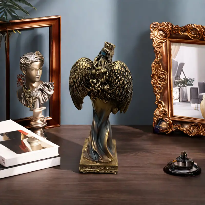 Antique Blinded Angel of Fortune Statue