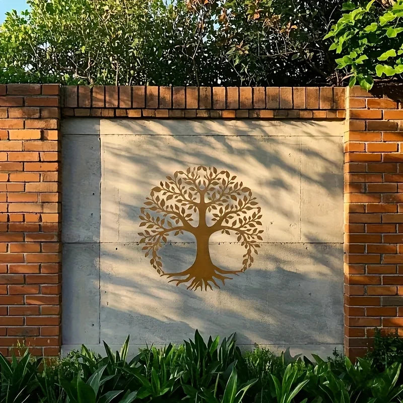 Golden Tree of Life Metal Wall Art