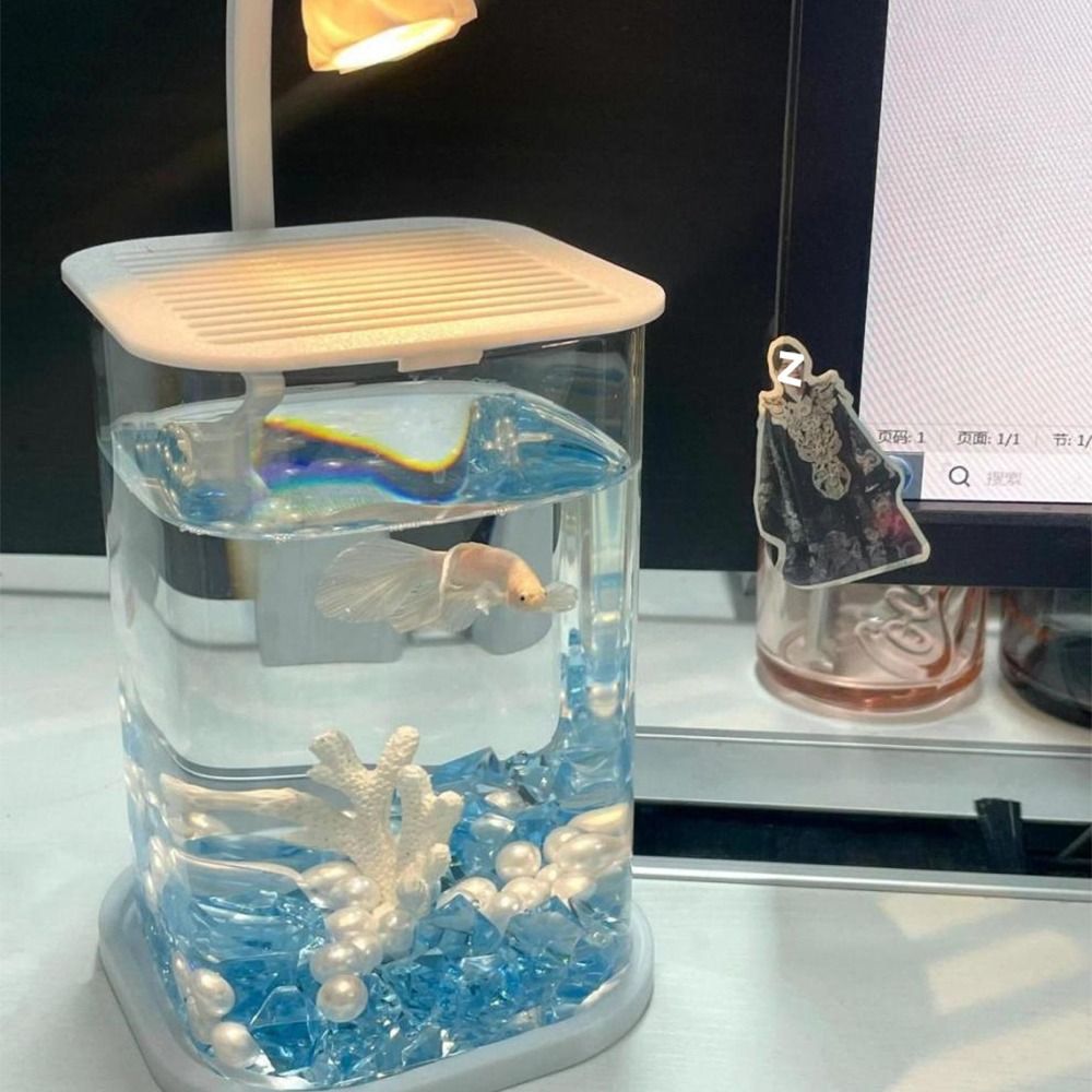 Mini Aquarium with LED Lamp