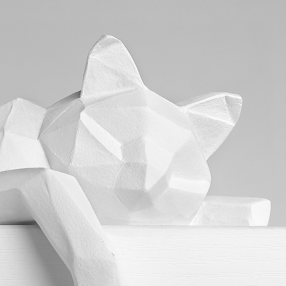 Geometric Nordic Cat Shelf Sculptures Set