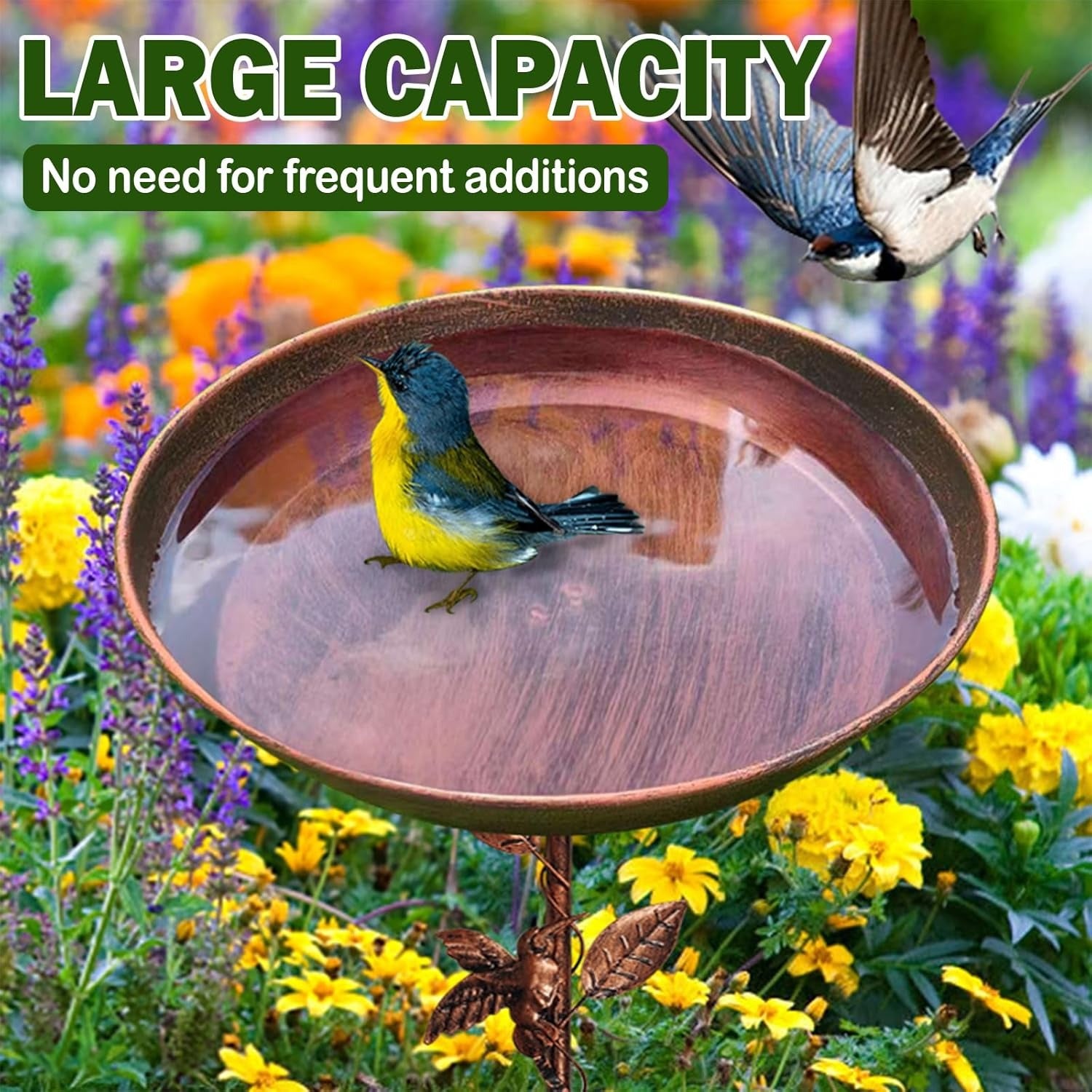 Bird Bath & Feeder Garden Decoration Set