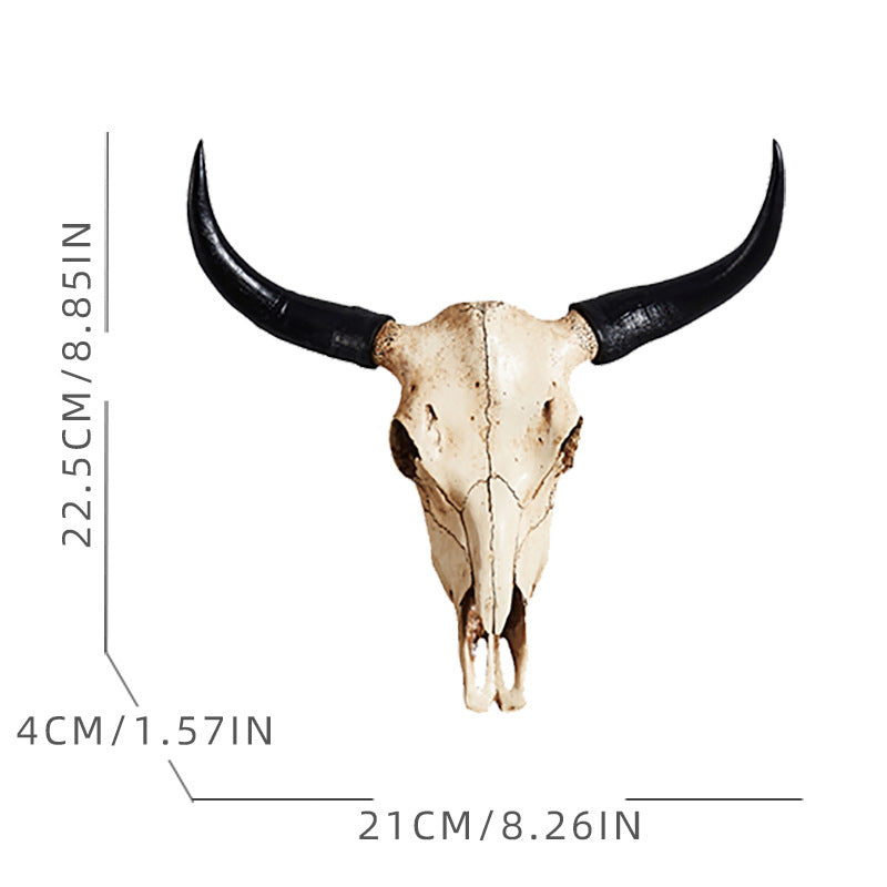 Rustic Wild Cow Skull Wall Sculpture