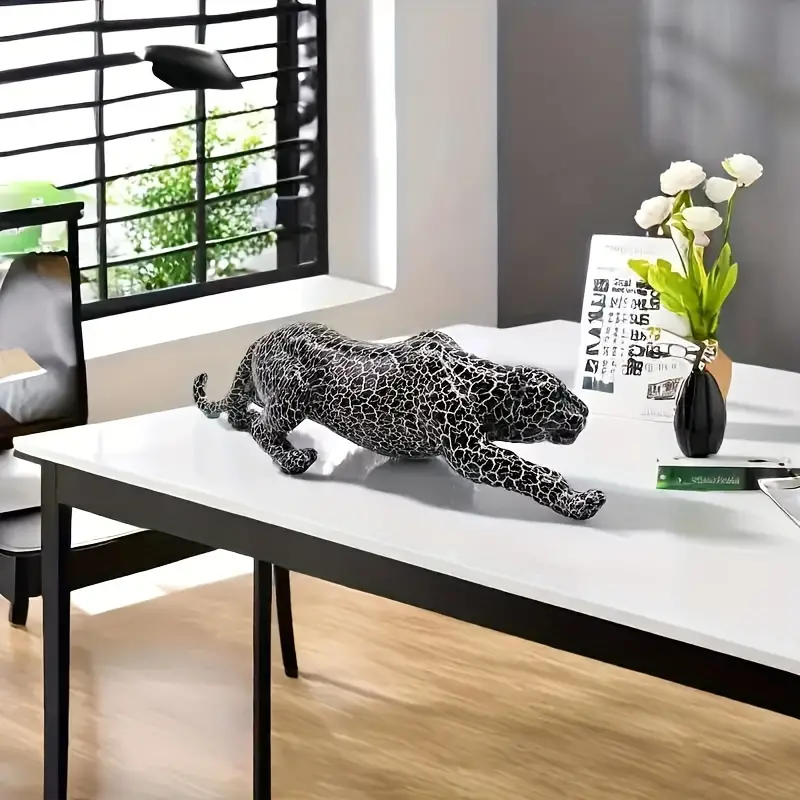 Black Jaguar Modern Statue