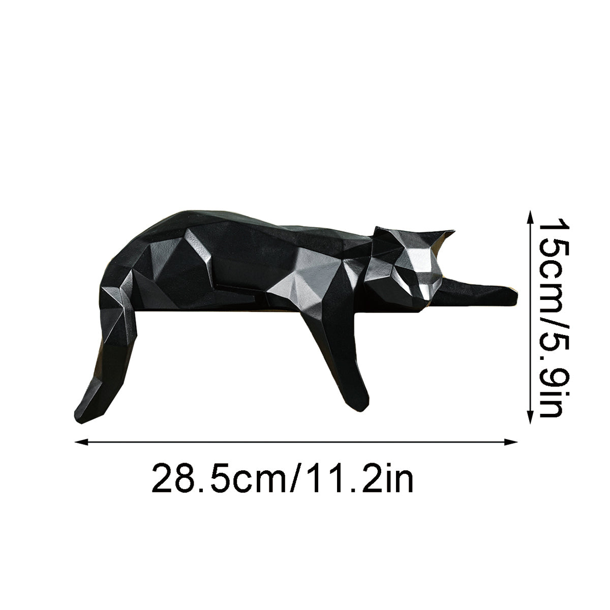 Nordic Geometric Relax Cat Shelf Statue