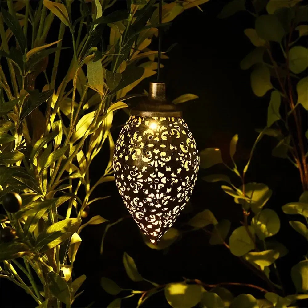 Solar Hanging Pattern Lantern Garden Decoration