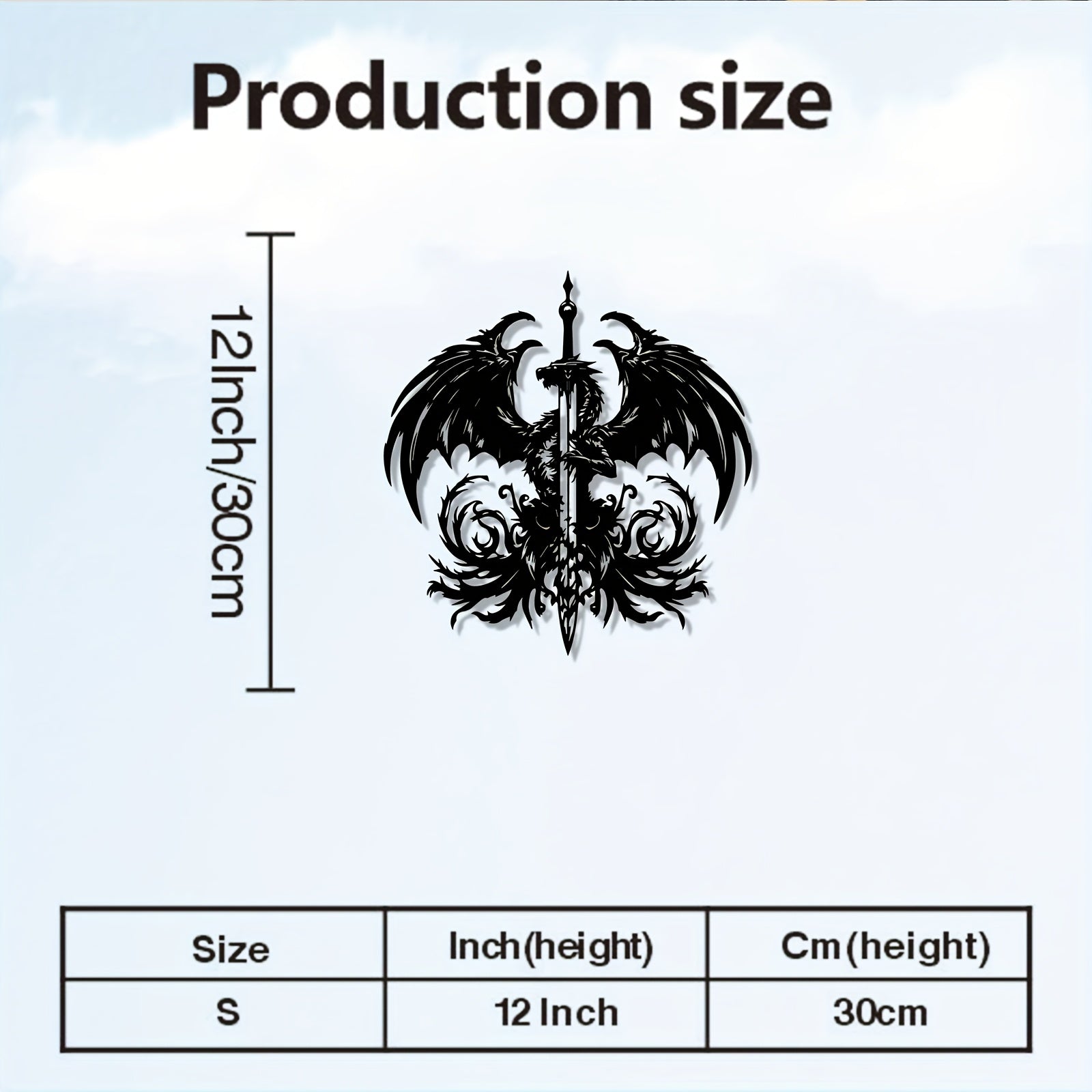 Dragon Sword Metal Wall Art